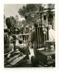 7j721 GUN FOR A COWARD candid 8x10 still '56 cool image of cameras filming Fred MacMurray & Rule!