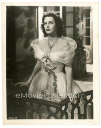 7j734 HEDY LAMARR 8x10 still '45 in princess outfit on balcony from Her Highness and the Bellboy!