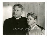 7j886 MEN OF BOYS TOWN deluxe 8x10 still '41 great c/u of Spencer Tracy & Mickey Rooney by C.S. Bull