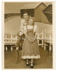 7j914 OKLAHOMA stage play 8x10 still '43 portrait of Howard Keel & Betty Jane Watson!