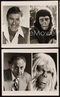 7j321 PLANET OF THE APES 3 TV 8x10 stills '74 McDowall, Lenard & Colman in and out of costume!