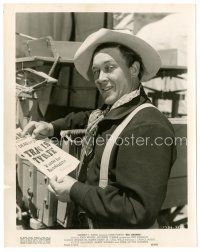 7j954 RIO GRANDE 8x10 still '50 great close up of Ben Johnson holding wanted poster, John Ford!