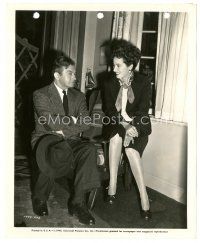 7j982 THIS LOVE OF OURS candid 8x10 key book still '45 Claude Rains tells a story to Merle Oberon!
