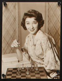 7j224 VIRGINIA LEITH 5 8x10 stills '50s portraits from Toward the Unknown, playing chess & more!