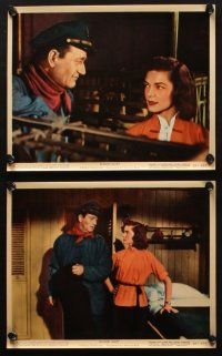 7j407 BLOOD ALLEY 8 color 8x10 stills '55 John Wayne, Lauren Bacall, directed by William Wellman!