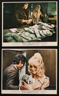 7j386 $ 11 color 8x10 stills '71 bank robbers Warren Beatty & sexy Goldie Hawn!