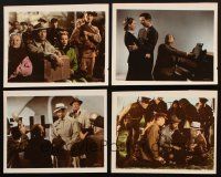 7j491 SONG OF RUSSIA 4 color 8x10 stills '44 Robert Taylor & Commie Susan Peters in World War II!
