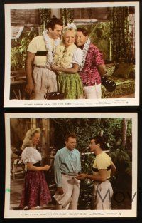 7j484 SONG OF THE ISLANDS 5 color-glos 8x10 stills '42 Betty Grable, Victor Mature & Jack Oakie!