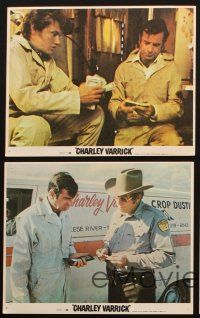 7j480 CHARLEY VARRICK 5 8x10 mini LCs '73 Walter Matthau, Joe Don Baker, Don Siegel crime classic!
