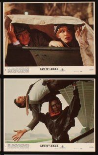 7j458 VIEW TO A KILL 8 8x10 mini LCs '85 Roger Moore as James Bond, Christopher Walken, Grace Jones