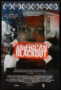 7p054 AMERICAN BLACKOUT 1sh '06 black African American voting disenfranchisement!