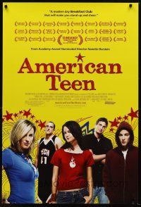 7p061 AMERICAN TEEN DS 1sh '08 Nanette Burstein, Hannah Bailey, Colin Clemens, high school!