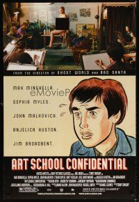 7p082 ART SCHOOL CONFIDENTIAL DS 1sh '06 Max Minghella, wacky art & image of nude study!