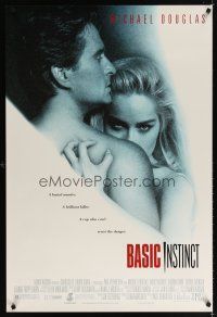 7p105 BASIC INSTINCT DS 1sh '92 Paul Verhoeven directed, Michael Douglas & sexy Sharon Stone!
