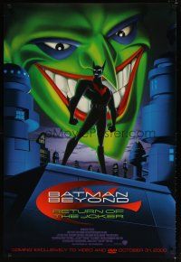7p113 BATMAN BEYOND RETURN OF THE JOKER video 1sh '00 cool art of caped crusader & villain!