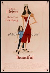 7p122 BEAUTIFUL DS 1sh '00 Sally Field directed, Minnie Driver, Hallie Kate Eisenberg, great art!