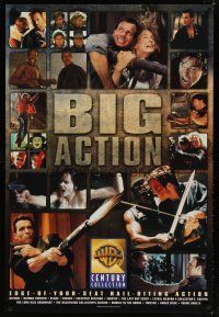 7p135 BIG ACTION video 1sh '98 Warner Bros, cool images of Bill Paxton, Schwarzenegger, Snipes!