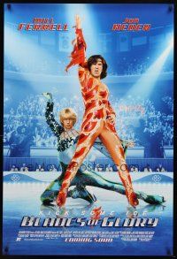 7p147 BLADES OF GLORY advance DS 1sh '07 Will Ferrell, Jon Heder, ice skating spoof!