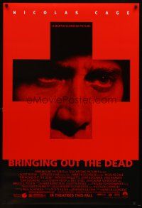 7p166 BRINGING OUT THE DEAD advance DS 1sh '99 paramedic Nicolas Cage, Arquette, Martin Scorsese!