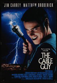 7p178 CABLE GUY int'l DS 1sh '96 Jim Carrey, Matthew Broderick, directed by Ben Stiller!