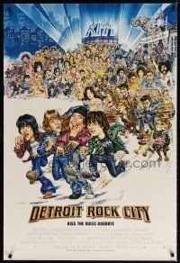 7p231 DETROIT ROCK CITY int'l 1sh '99 KISS, great wacky retro caricature art by Phil Roberts!