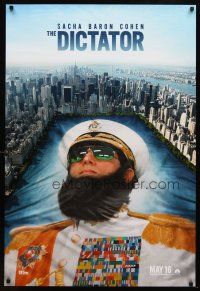 7p239 DICTATOR teaser DS 1sh '12 wacky artwork of Sacha Baron Cohen in the title role!