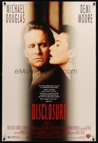 7p242 DISCLOSURE DS 1sh '94 Michael Douglas, sexy Demi Moore, directed by Barry Levinson!