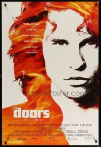 7p249 DOORS DS 1sh '90 cool image of Val Kilmer as Jim Morrison, directed by Oliver Stone!