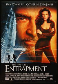 7p270 ENTRAPMENT style B int'l DS 1sh '99 close up Sean Connery & sexy Catherine Zeta-Jones!