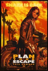 7p276 ESCAPE FROM L.A. teaser 1sh '96 John Carpenter, Kurt Russell returns as Snake Plissken!
