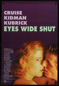 7p290 EYES WIDE SHUT 1sh '99 Stanley Kubrick, romantic c/u of Tom Cruise & Nicole Kidman!
