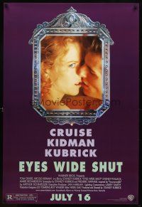 7p289 EYES WIDE SHUT advance 1sh '99 Stanley Kubrick, romantic c/u of Tom Cruise & Nicole Kidman!