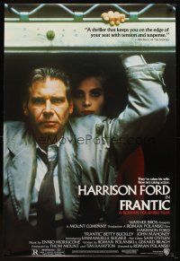 7p322 FRANTIC 1sh '88 directed by Roman Polanski, Harrison Ford & sexy Emmanuelle Seigner!