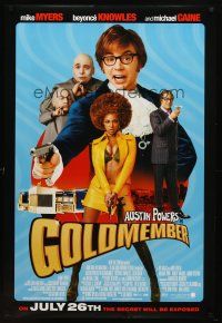 7p357 GOLDMEMBER advance DS 1sh '02 Mike Meyers as Austin Powers, Michael Caine, Beyonce Knowles!