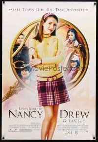7p488 NANCY DREW advance DS 1sh '07 get a clue, pretty Emma Roberts in title role!