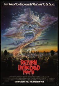 7p555 RETURN OF THE LIVING DEAD 2 advance 1sh '88 just when you thought it was safe to be dead!