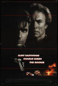 7p576 ROOKIE 1sh '90 Clint Eastwood directs & stars w/Charlie Sheen!
