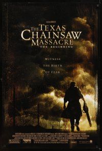 7p706 TEXAS CHAINSAW MASSACRE THE BEGINNING DS 1sh '06 horror prequel, the birth of fear!