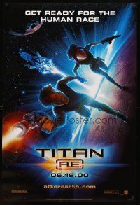 7p719 TITAN A.E. style A advance DS 1sh '00 Don Bluth sci-fi cartoon, get ready for the human race!