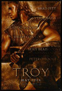 7p735 TROY teaser DS 1sh '04 directed by Wolfgang Petersen, Brad Pitt as Achilles!