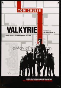 7p758 VALKYRIE advance DS 1sh '08 Bryan Singer, Tom Cruise, German plot to assassinate Hitler!