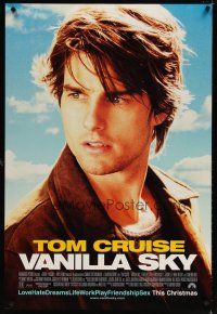 7p759 VANILLA SKY advance DS 1sh '01 Tom Cruise loves sexy Penelope Cruz AND Cameron Diaz!