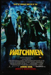 7p774 WATCHMEN advance DS int'l 1sh '09 Zack Snyder, Maline Akerman, Billy Crudup, Jackie Earle Haley!