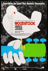 7p796 WOODSTOCK 1sh R94 legendary rock 'n' roll film, three days of peace, music... and love!