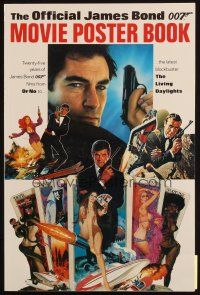 7k165 OFFICIAL JAMES BOND 007 MOVIE POSTER BOOK English softcover book '87 full-page color!