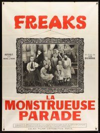 7k808 FREAKS French 1p R60s Tod Browning classic, great portrait of sideshow cast!