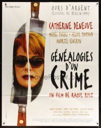 7k814 GENEALOGIES D'UN CRIME French 1p '97 cool image of Catherine Deneuve by Pierre Collier!