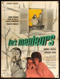 7k863 LIARS French 1p '61 Les Menteurs, Jean Servais, Dawn Addams, art by Jouineau Bordruge!