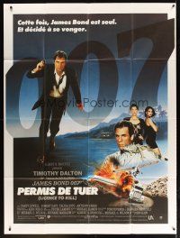 7k864 LICENCE TO KILL French 1p '89 Timothy Dalton as James Bond, he's out for revenge!