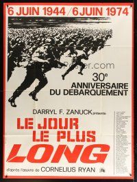 7k869 LONGEST DAY French 1p R74 Zanuck's World War II movie, the 30th anniversary of D-Day!